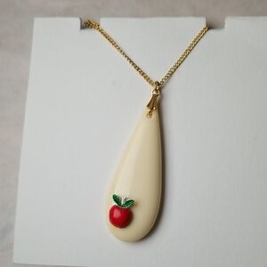 Cream Coloured Apple Pendant